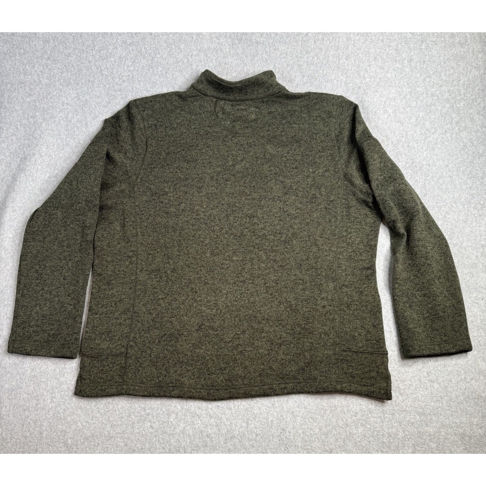 Woolrich Mens 1/4 Snap Pullover Sweater Size XL Army/Olive Chest Pocket EUC - Picture 3 of 10